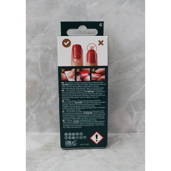 imPRESS Holiday Press-On Nails Greatest Gift Gray Medium Length Almond Shape New - Picture 3 of 7